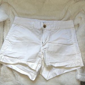 White Old Navy Mid-Rise Shorts